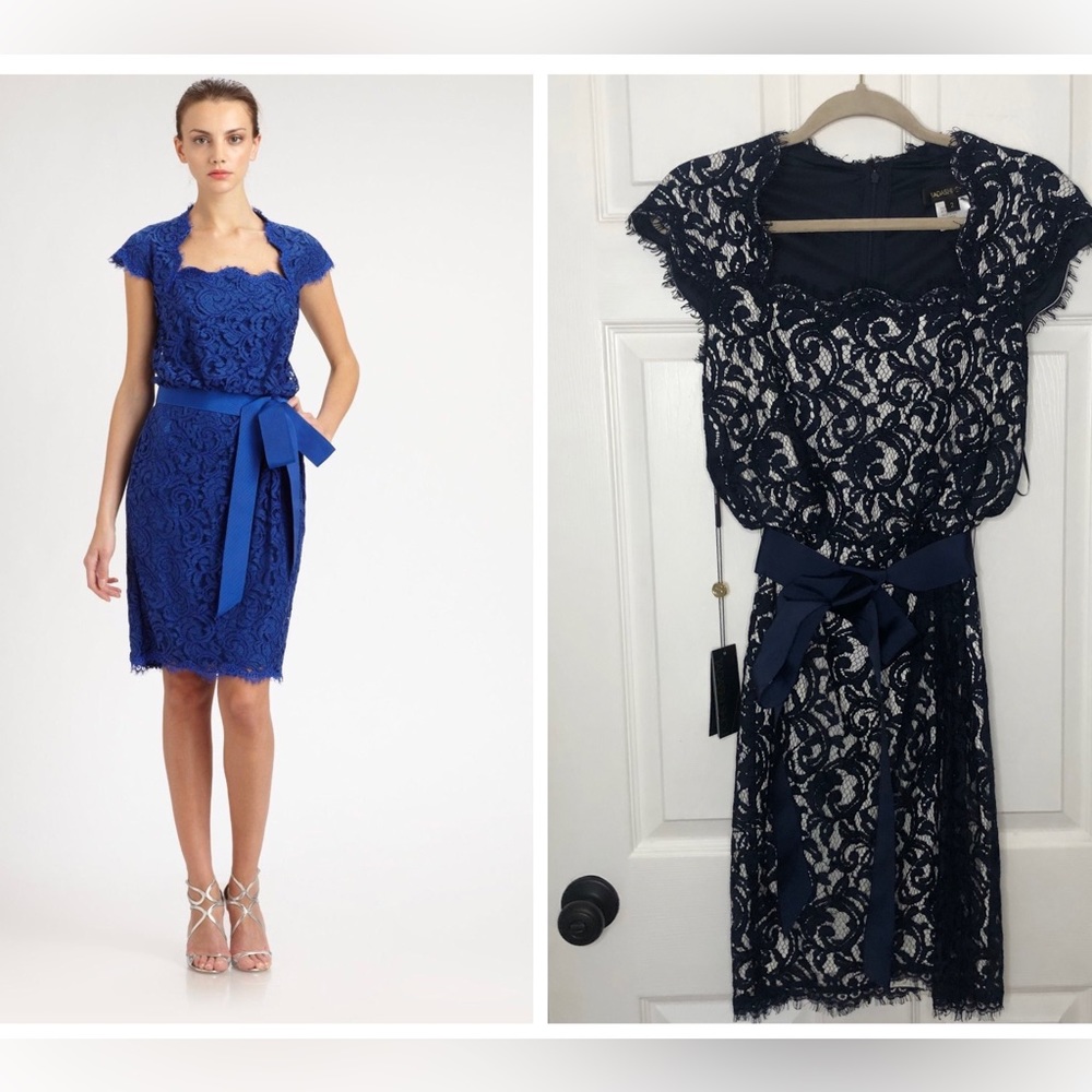 Tadashi Shoji Queen Anne Lace Blouson Dress